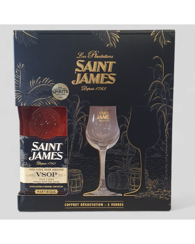 Coffret 2 Verres Saint James VSOP 43° 70cl