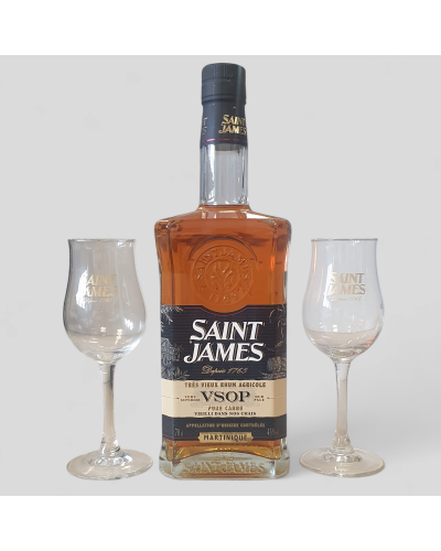 Coffret 2 Verres Saint James VSOP 43° 70cl