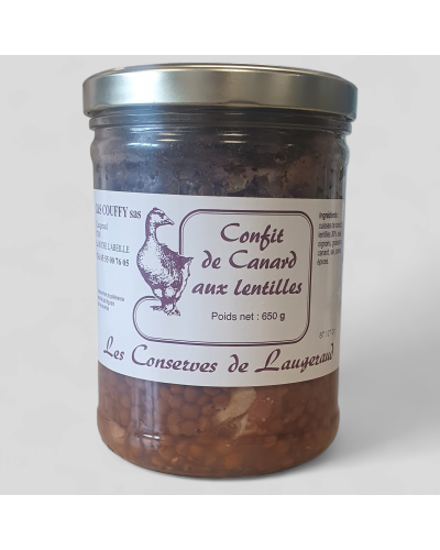 Confit 2 Cuisses lentilles 650g