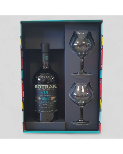 Coffret Rhum Botran 40° 70cl + 2 verres