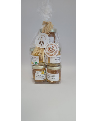 Sachet 5 minipots de miel