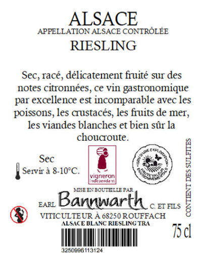 Riesling Bannwarth75cl
