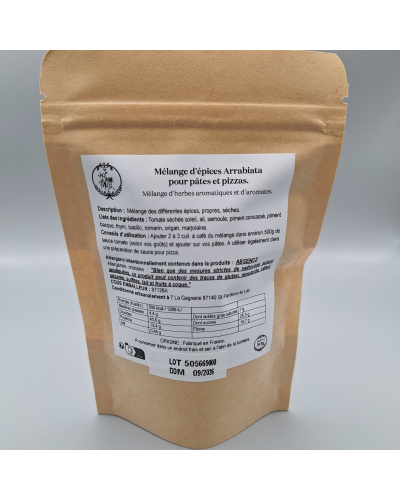 Z-Mélange d'épices arrabiata pour pâtes et pizzas 50gr
